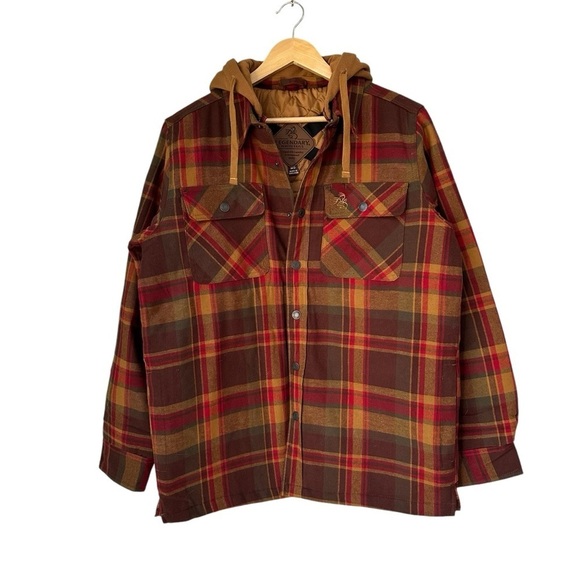 Legendary White Tails Men's Conceal Carry Maplewood Hooded Shirt Jacket, Medium - Picture 1 of 14